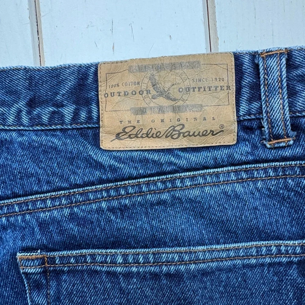 VTG Eddie Bauer Flannel Lined Jeans - Picture 5 of 11